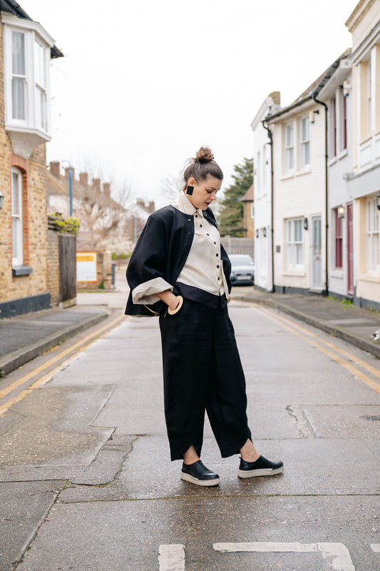 BACI - Split-hem Linen Trousers