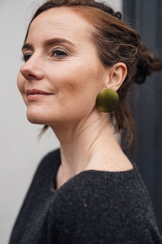 KV - Kizzy Green Gold Earrings