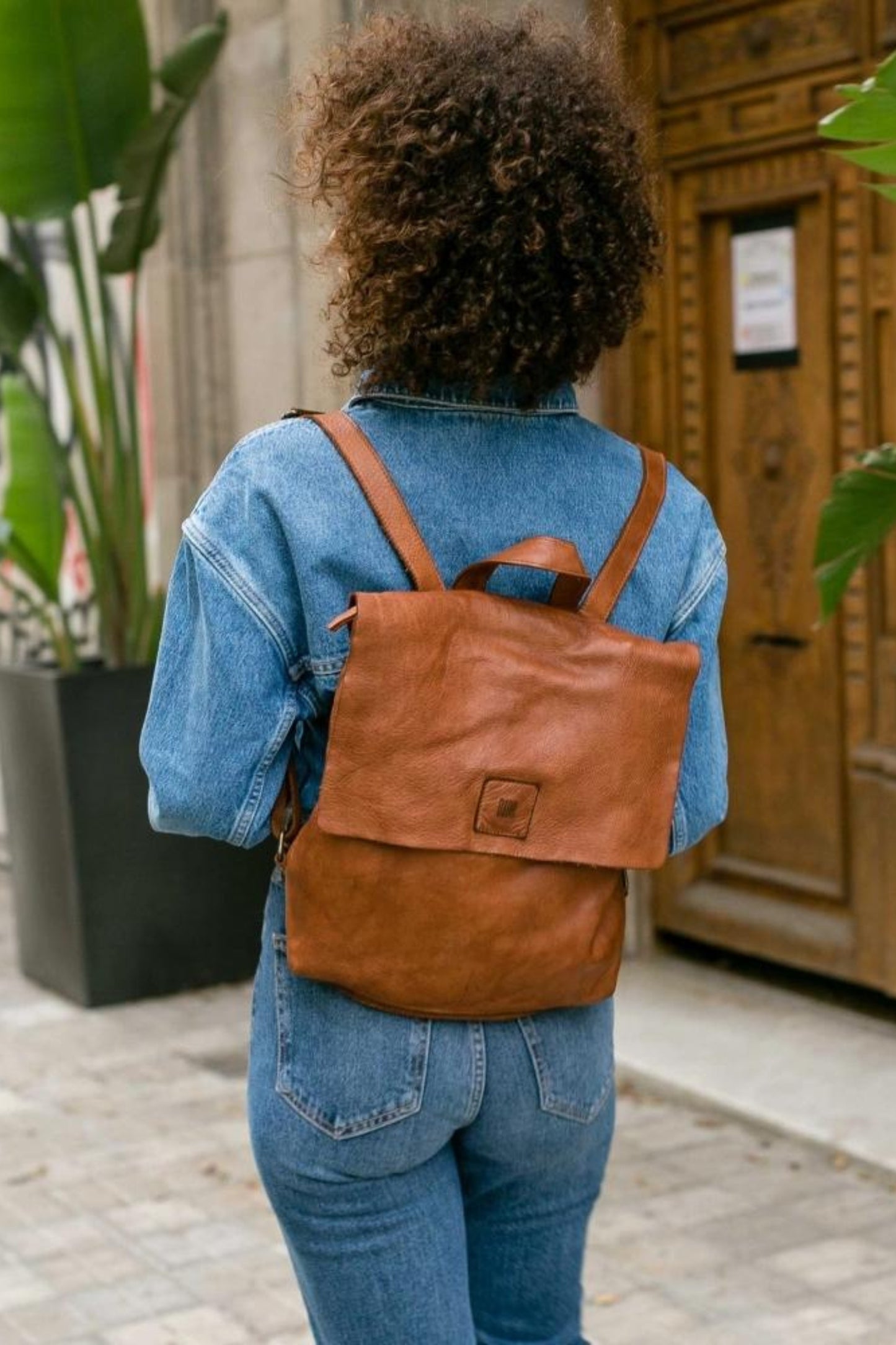 BOSTON- Leather Backpack