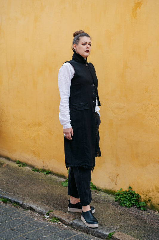 BACI - Black Longline Waistcoat