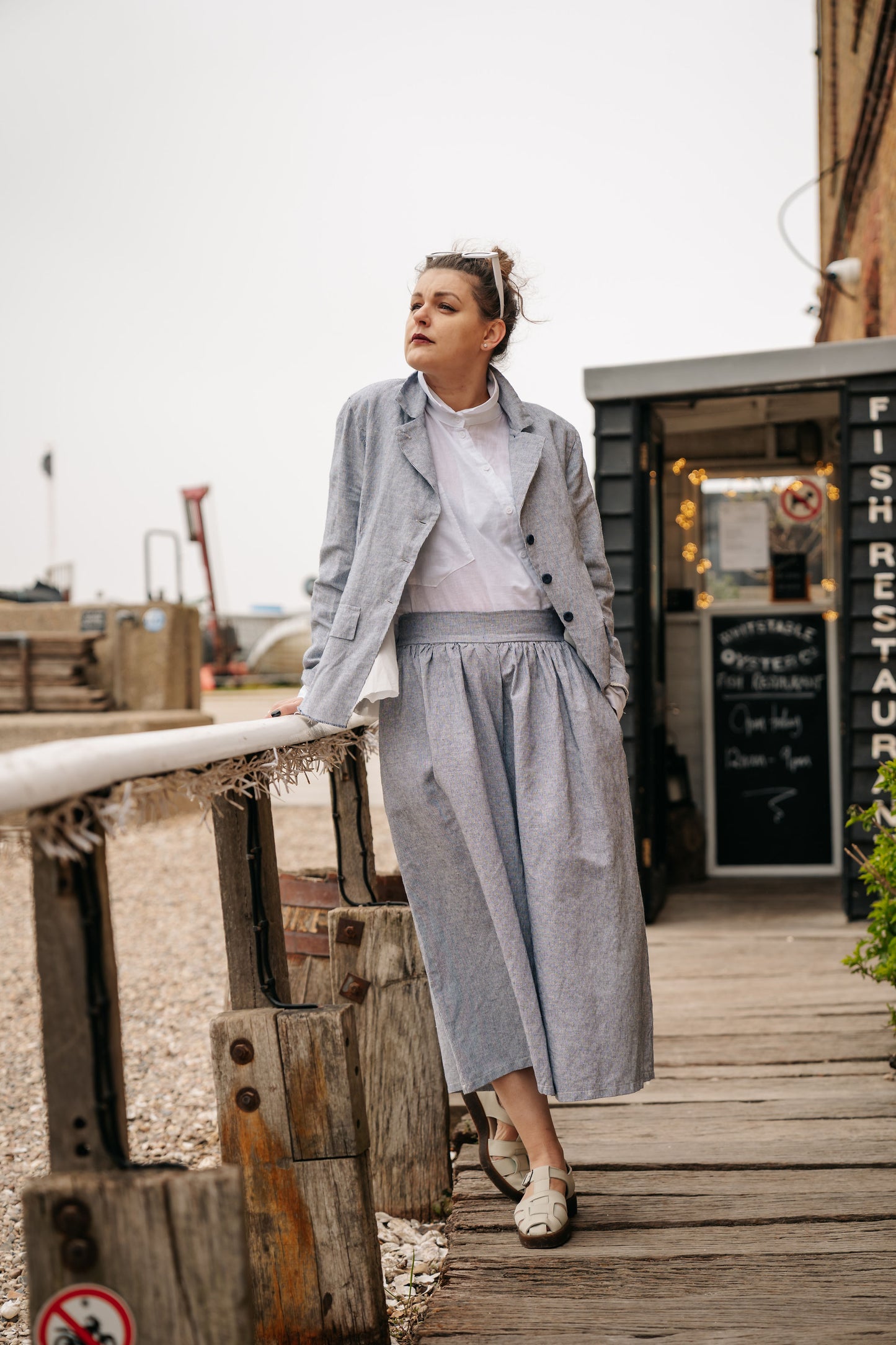 BACI - Pinstripe Blue Culottes