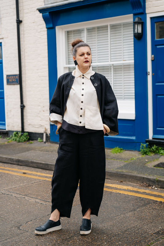 BACI - Split-hem Linen Trousers