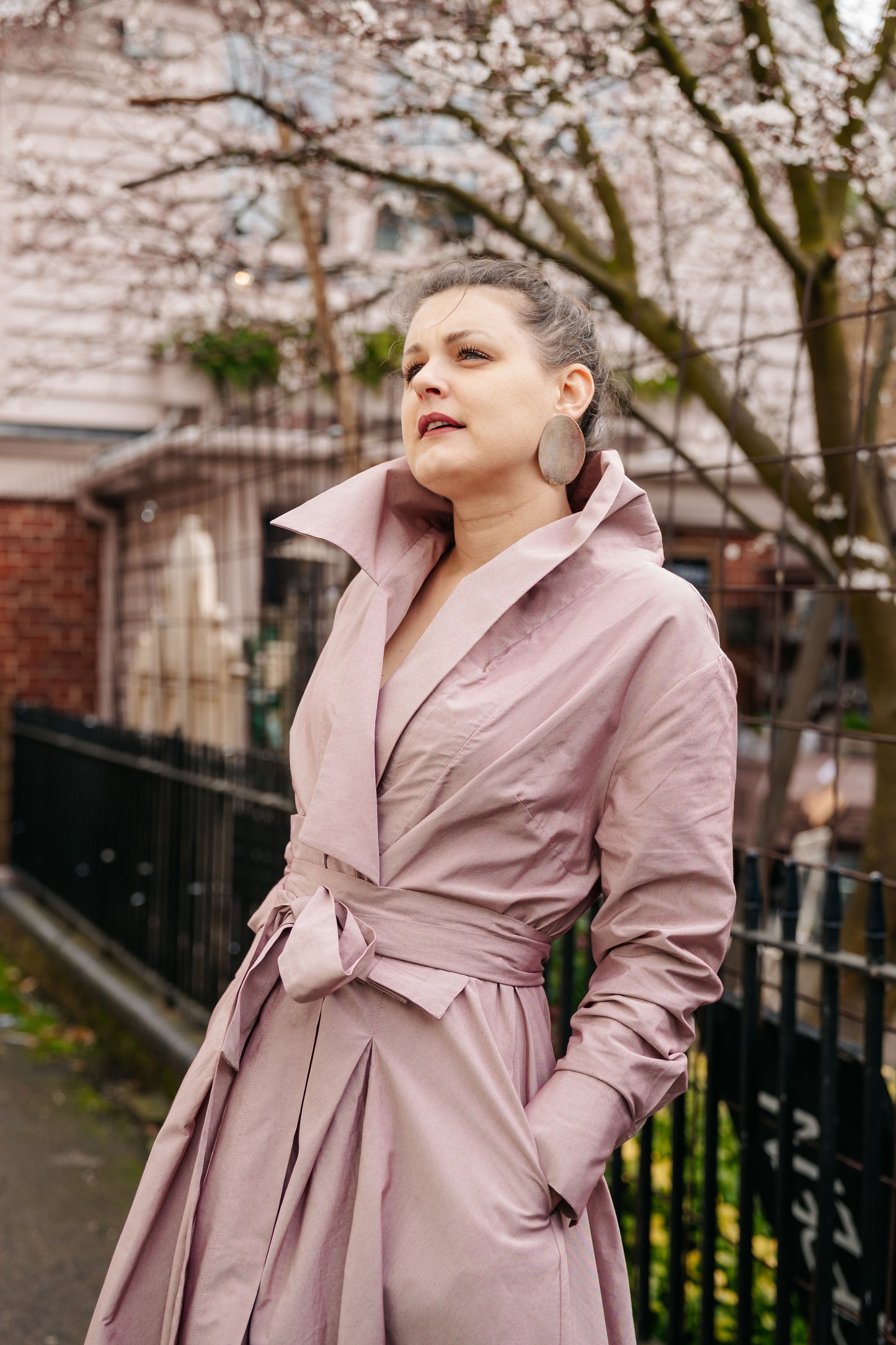 Pink Blossom Wrapover Dress