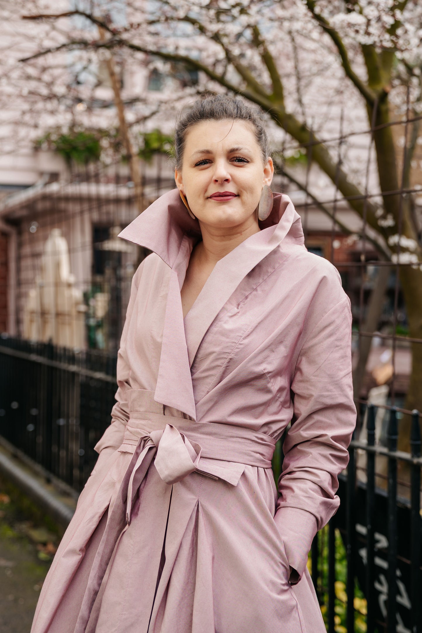 Pink Blossom Wrapover Dress