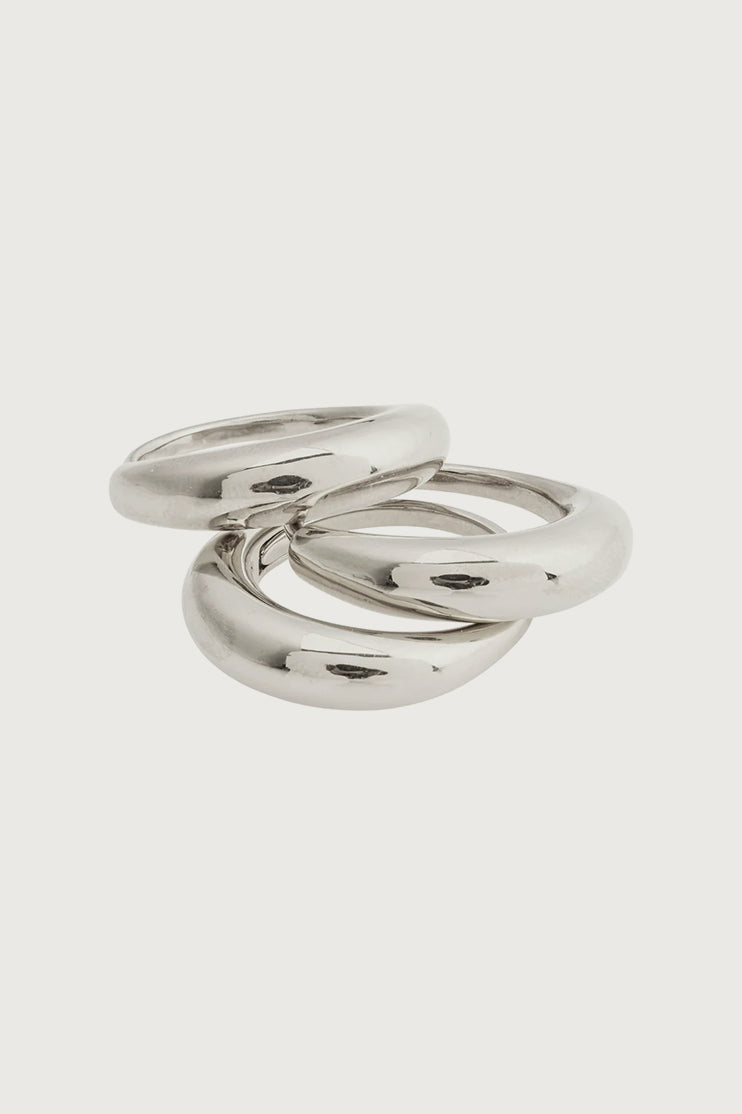 3-in-1 Silver Ring Set