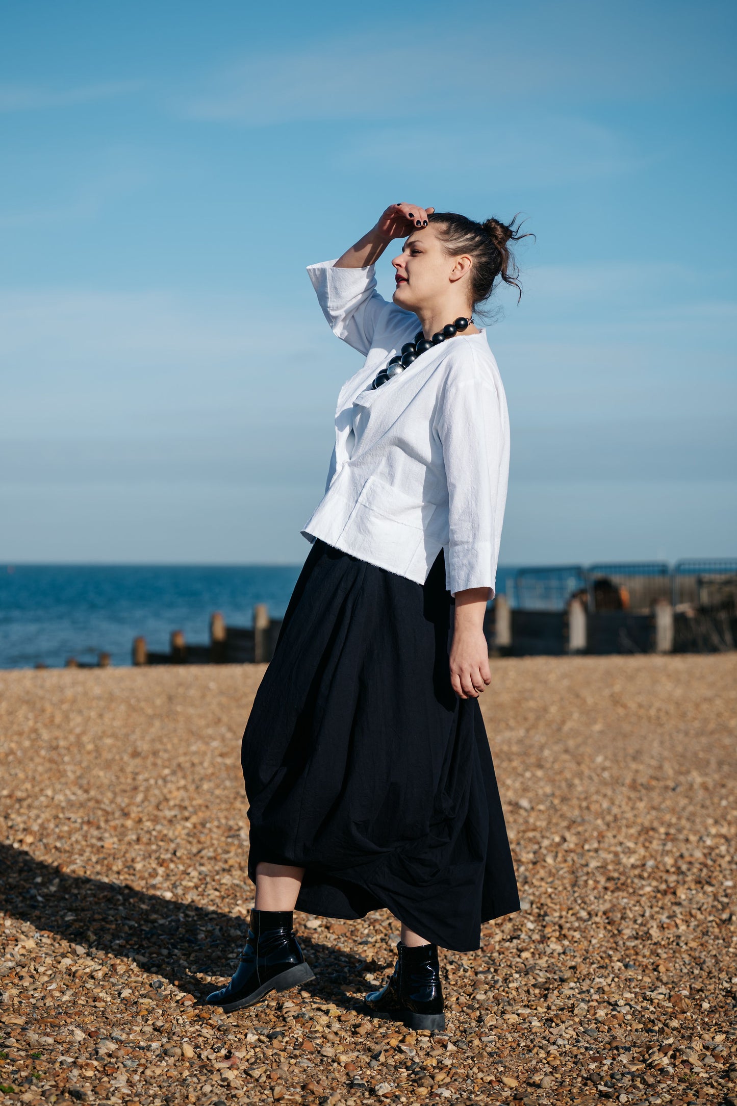 Black Cotton Paloma Skirt