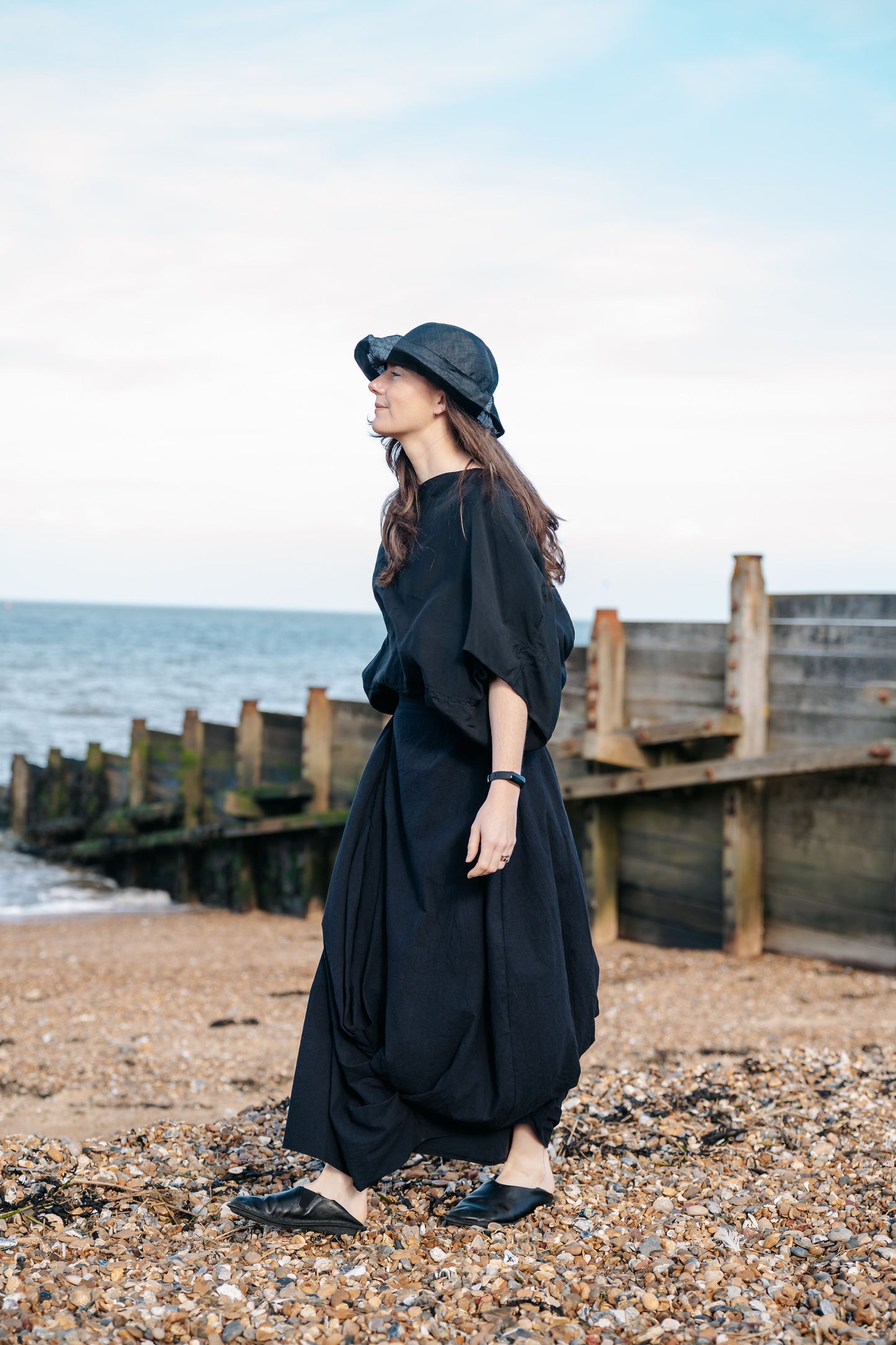 Black Cotton Paloma Skirt