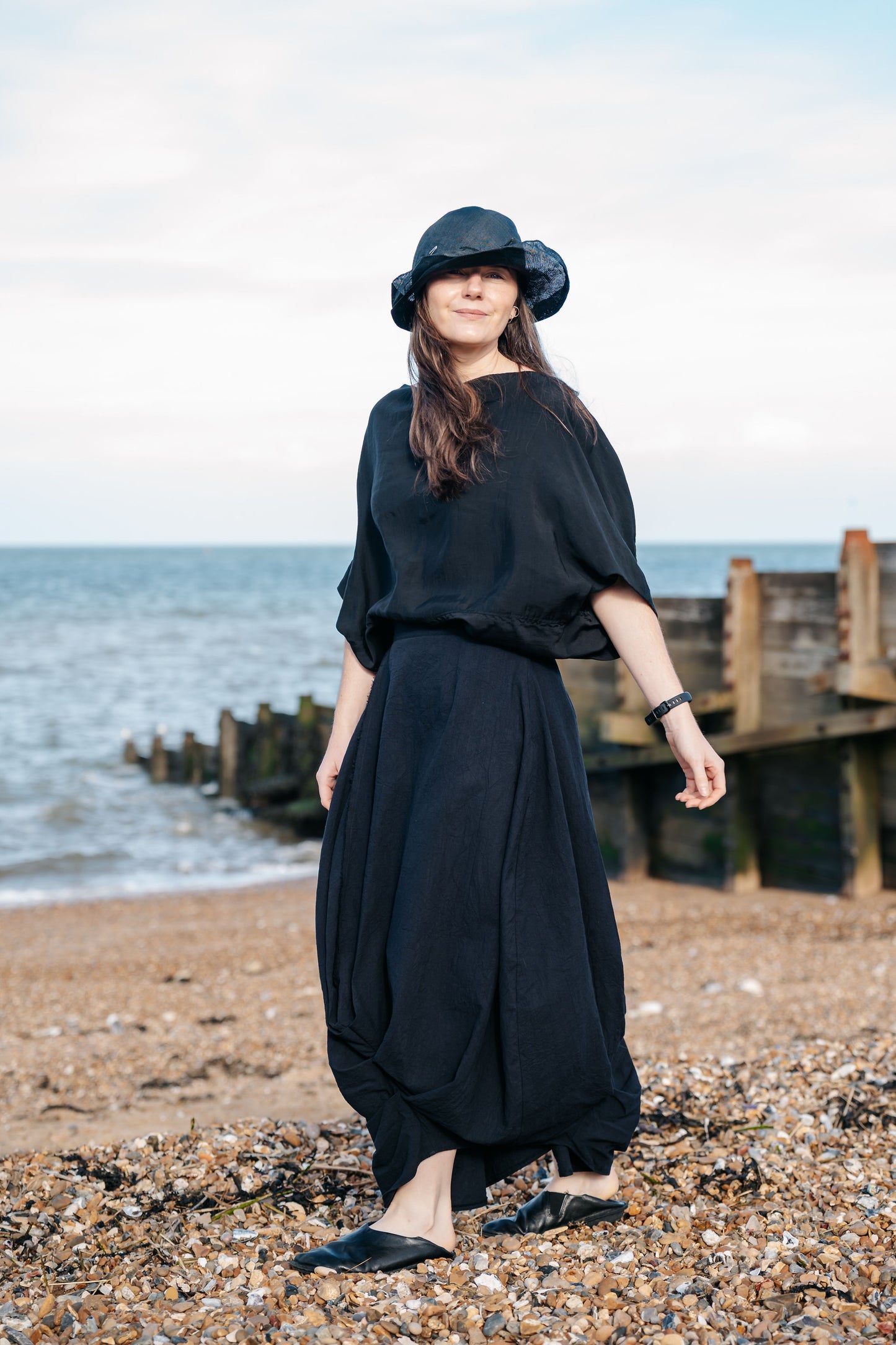 Black Cotton Paloma Skirt