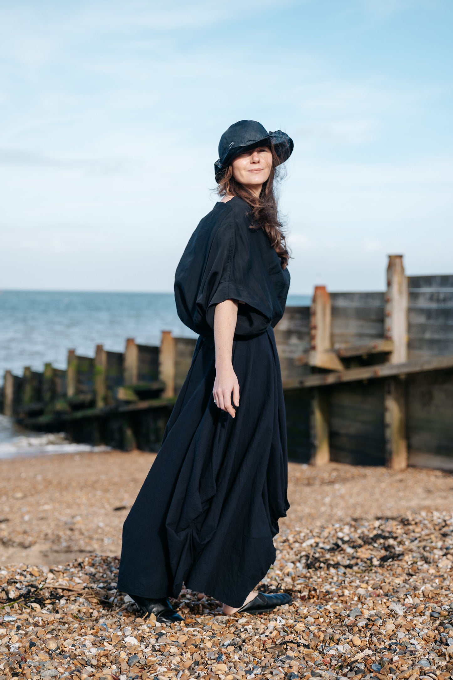 Black Cotton Paloma Skirt