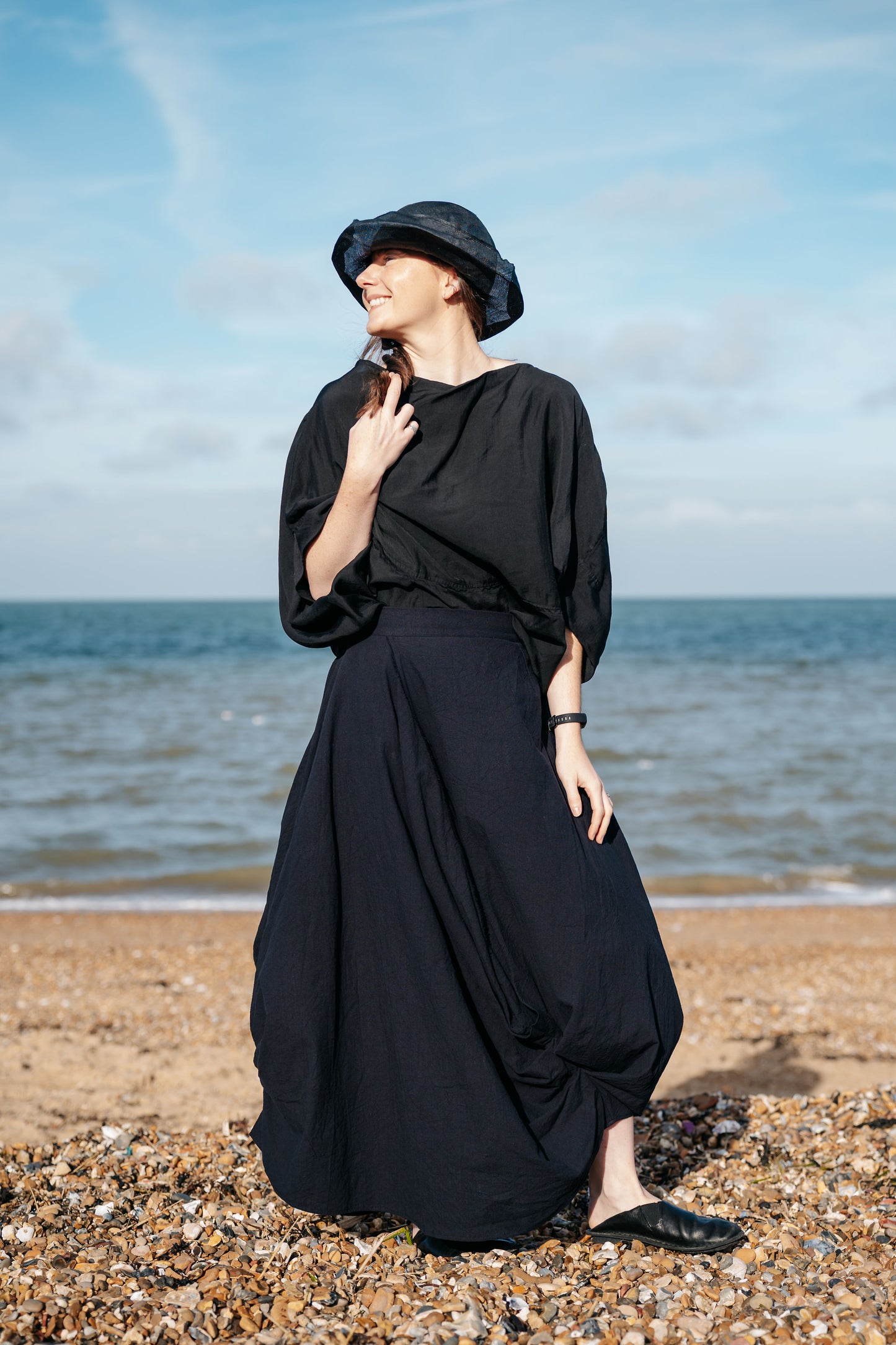 Black Cotton Paloma Skirt