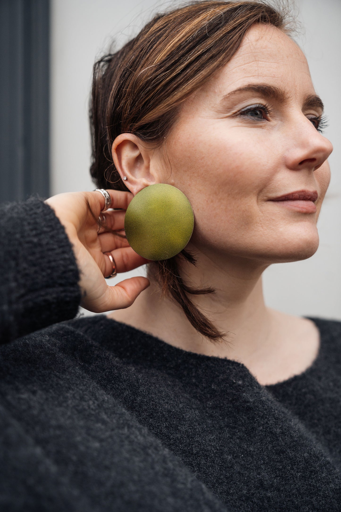 KV - Kizzy Green Gold Earrings