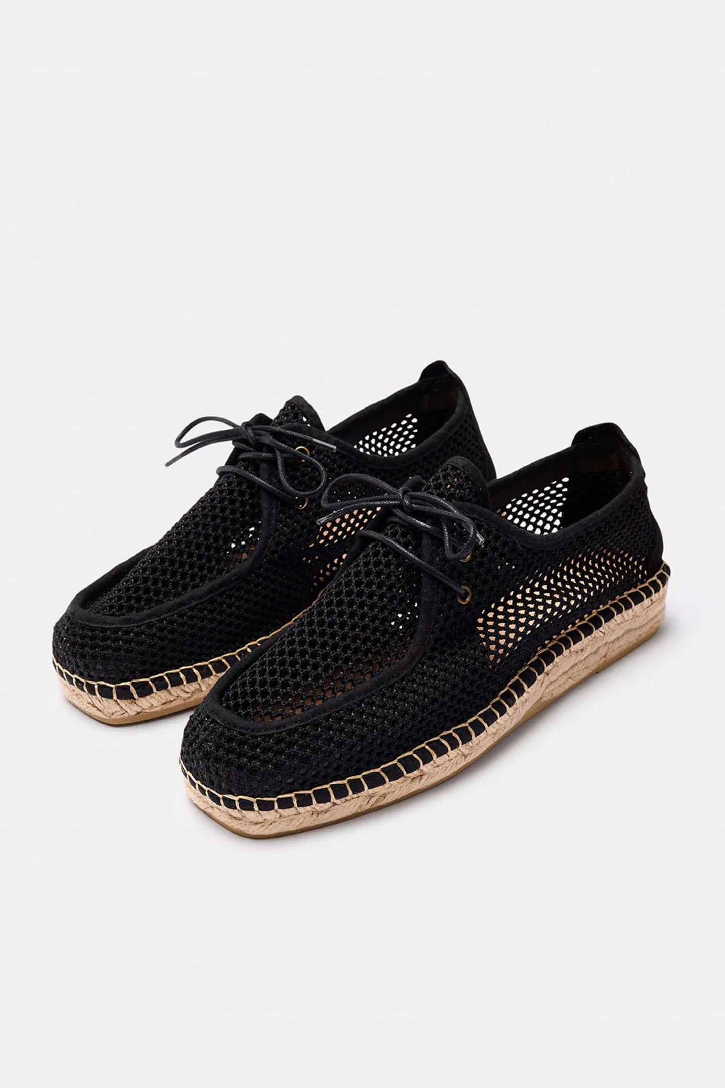 Black Mesh Wallabees