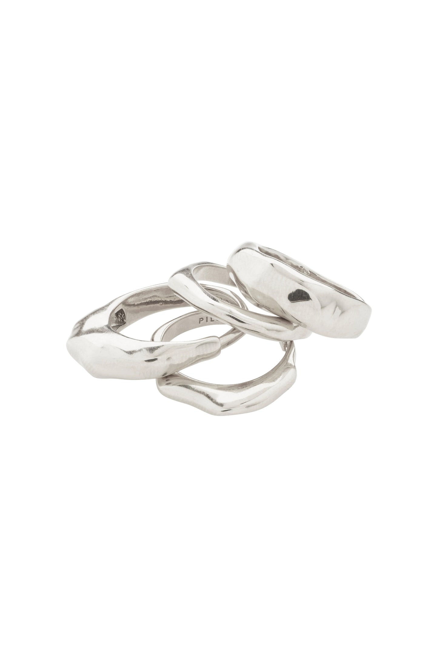 4-in-1 Silver Ring Set