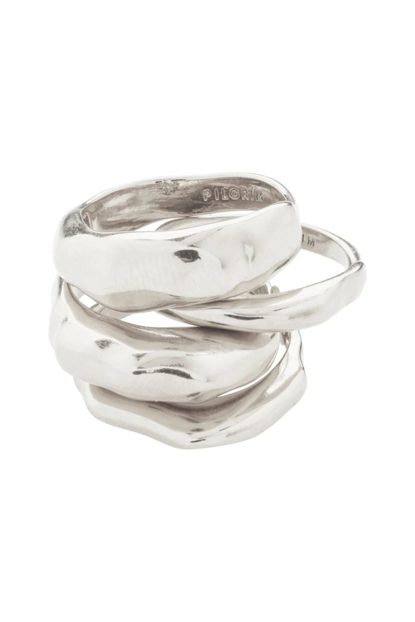 4-in-1 Silver Ring Set