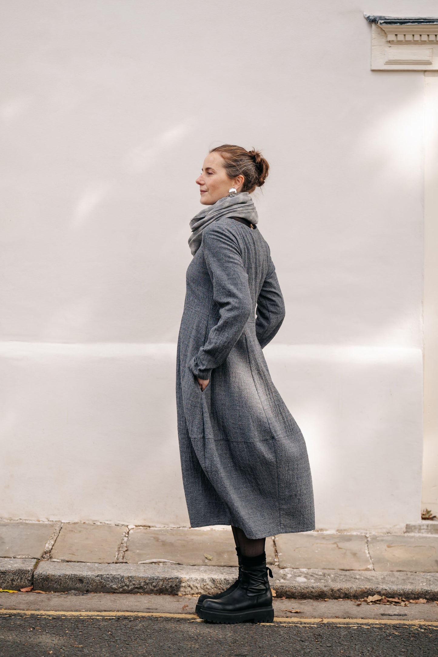 Big Curl Silver Earrings