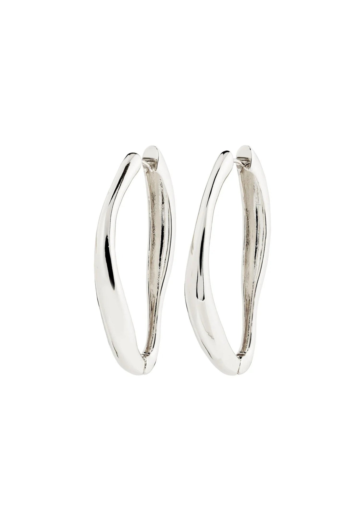 Dune Silver Hoop Earrings