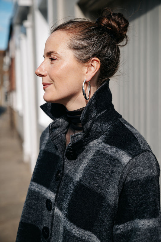 Dune Silver Hoop Earrings