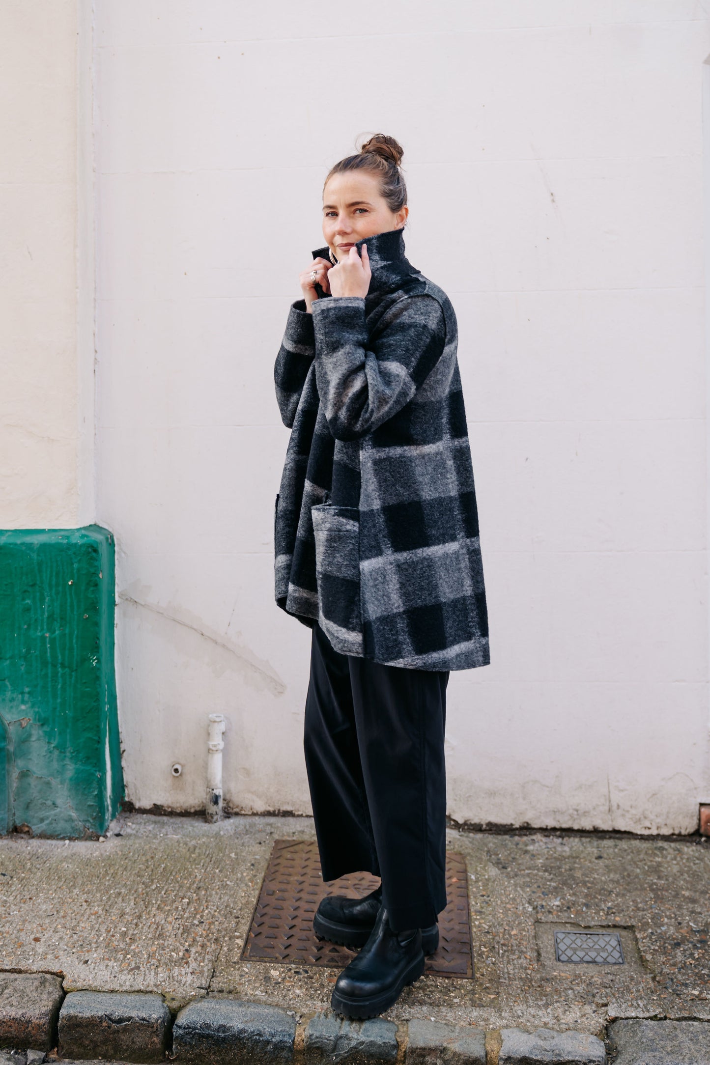 THING - Check Boiled Wool Shirt Jacket