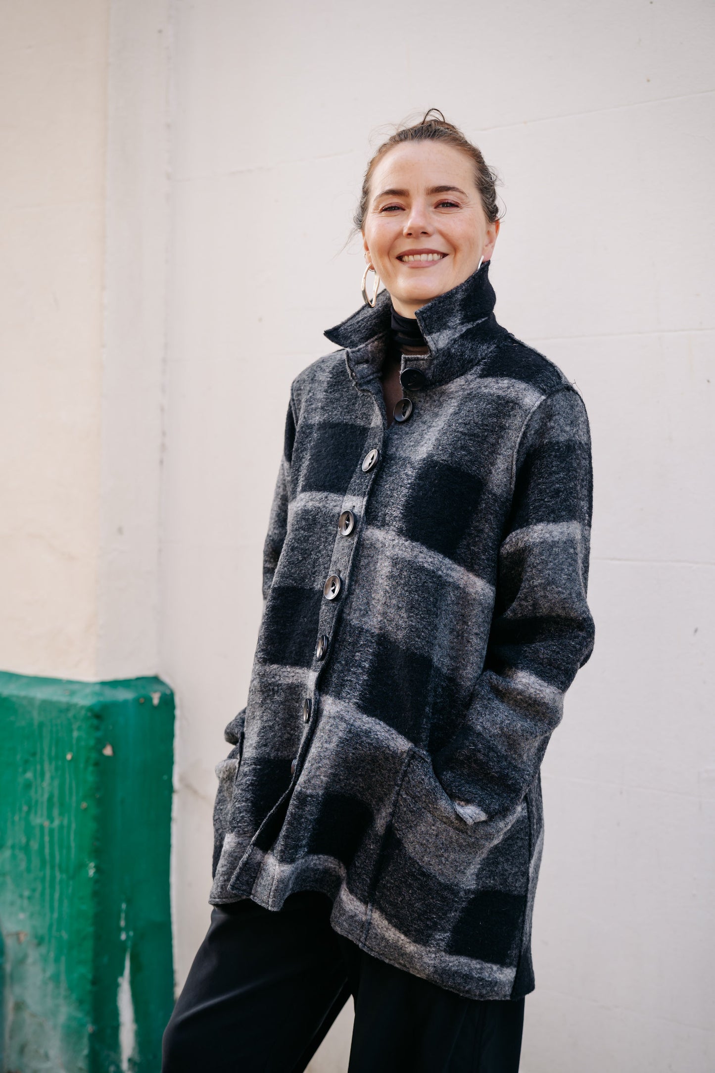 THING - Check Boiled Wool Shirt Jacket