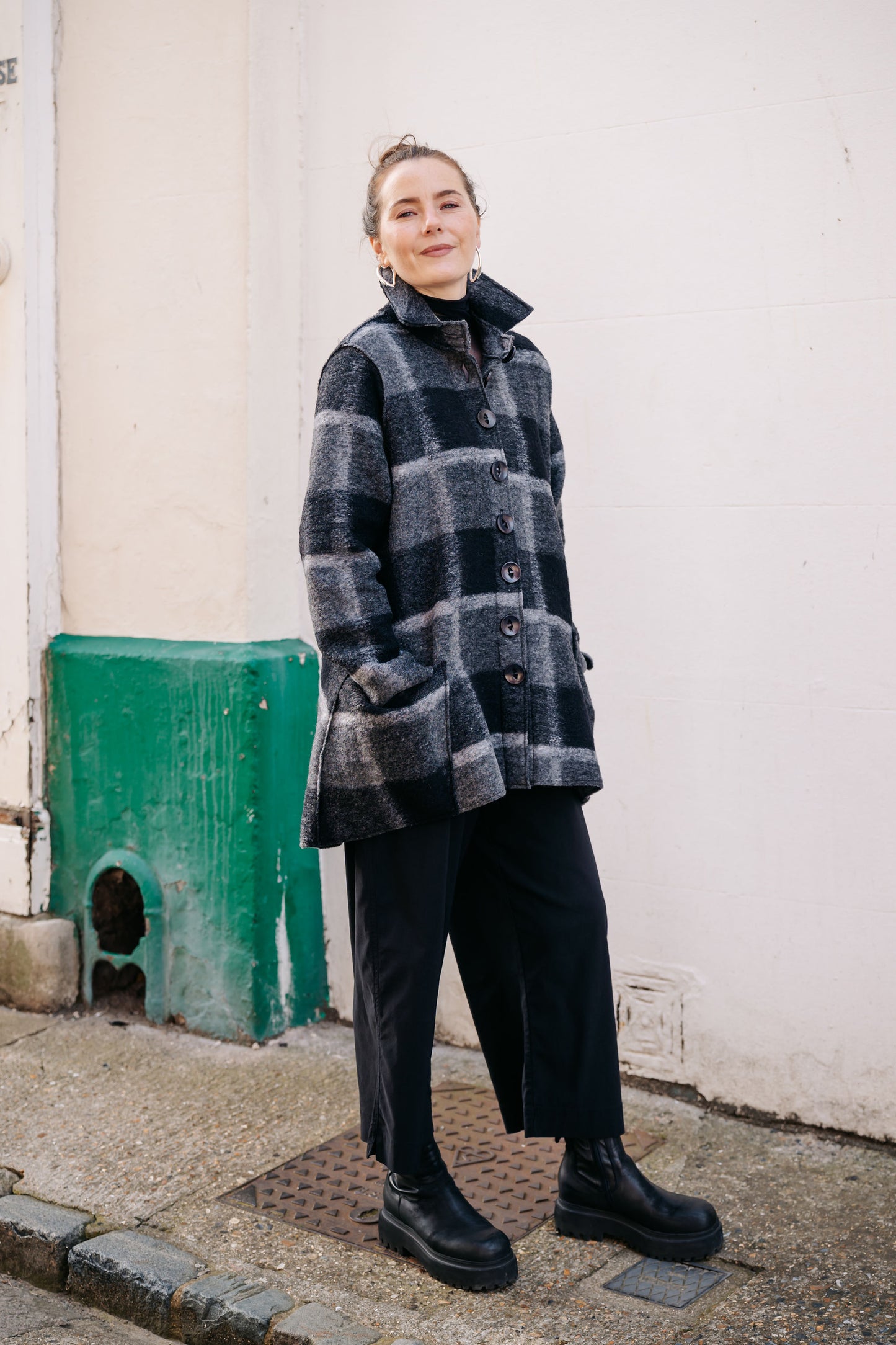 THING - Check Boiled Wool Shirt Jacket