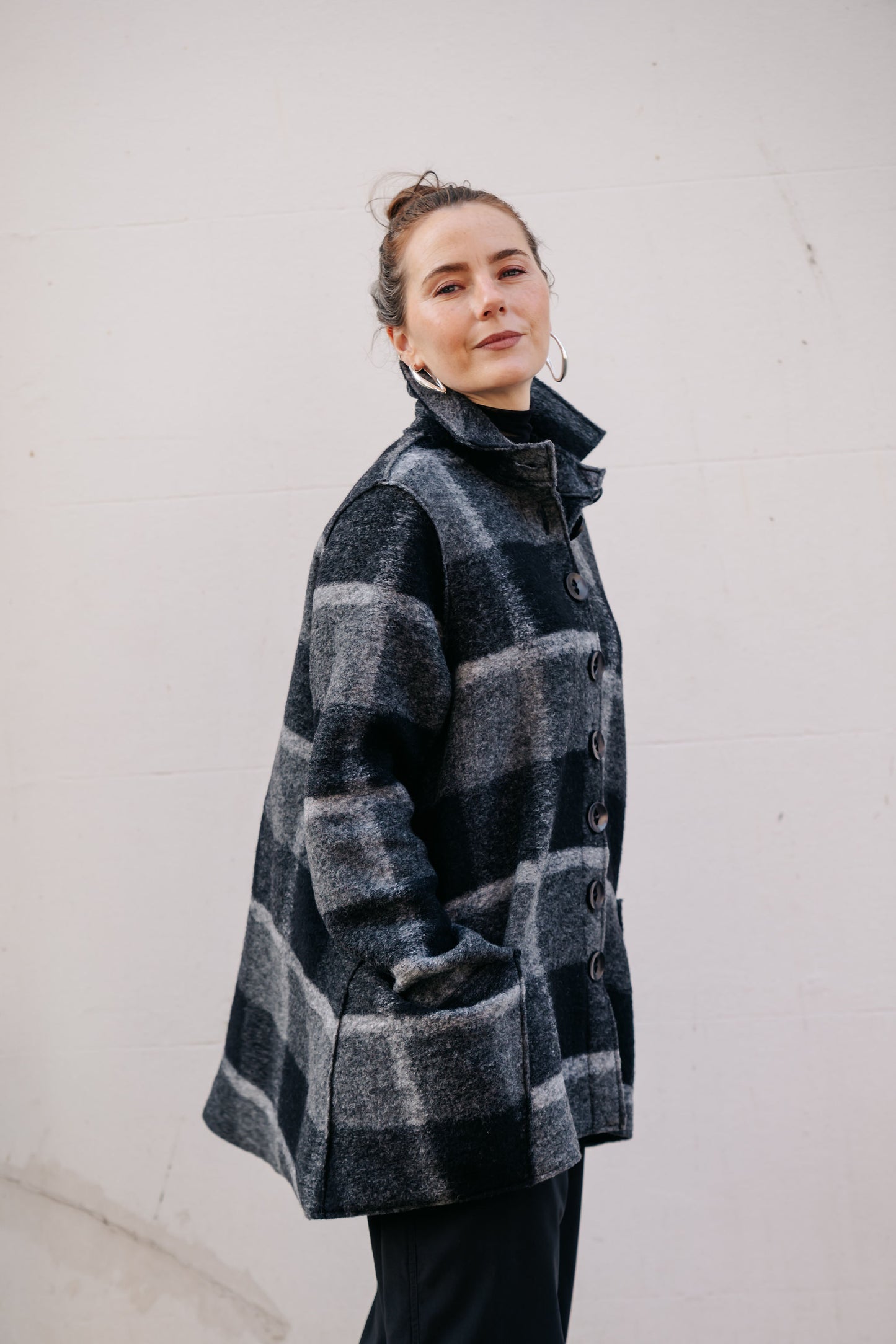 THING - Check Boiled Wool Shirt Jacket