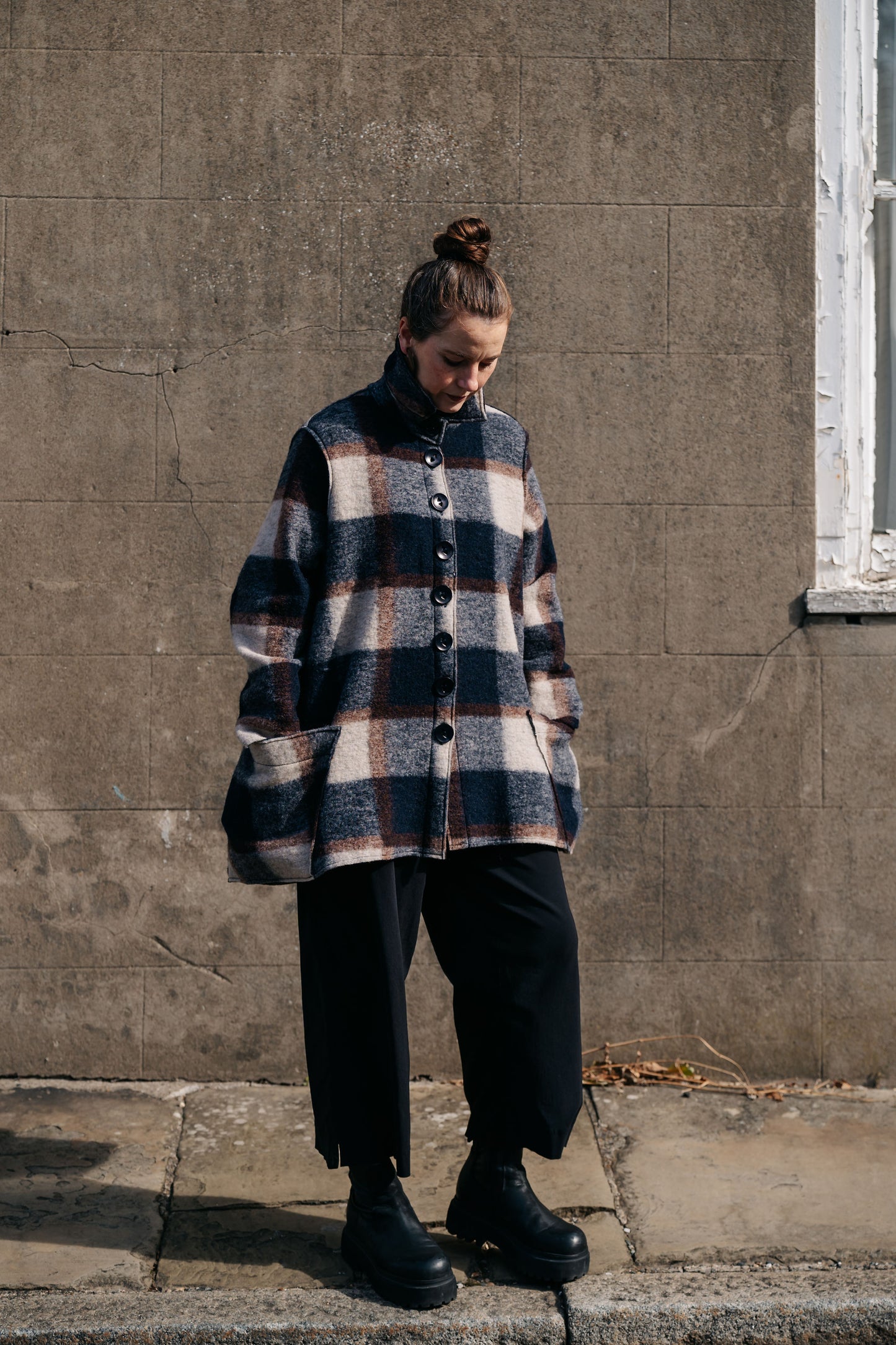 THING - Check Boiled Wool Shirt Jacket