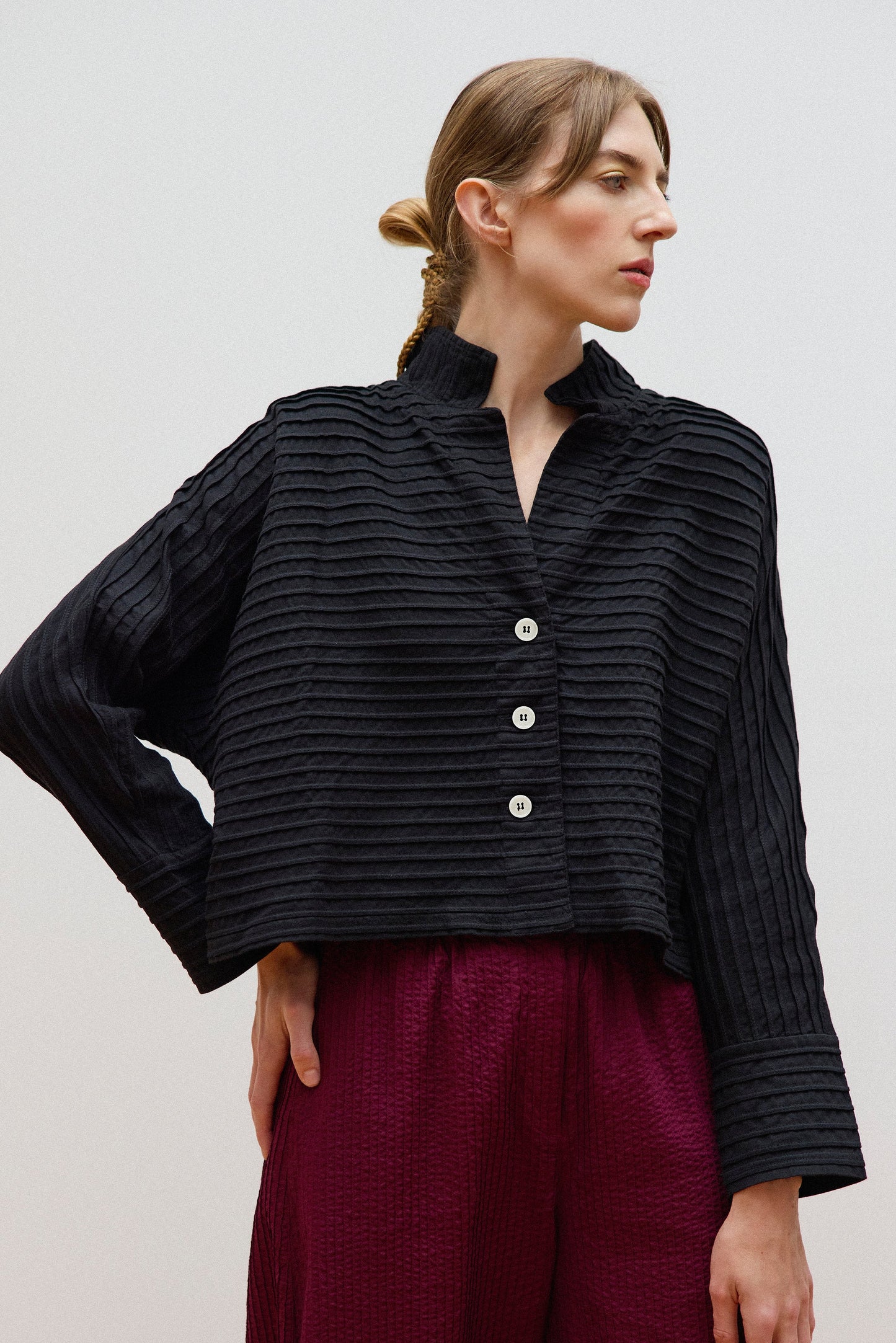 YACCOMARICARD - Jersey Cropped Jacket