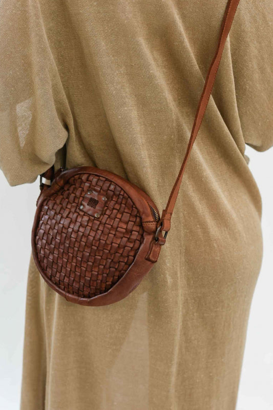 WOVEN - Round Crossbody Bag